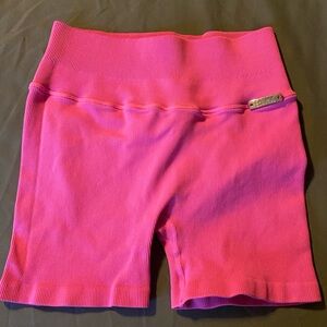 Bombshell Sportswear Hot Pink Ribbed Seamless Shorts